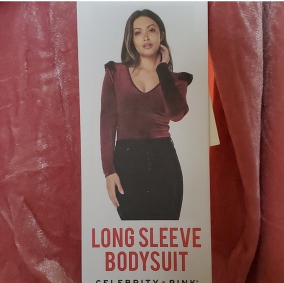 Celebrity Pink Velvet Bodysuit in Soft Pink - Picture 6 of 6